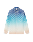 Jacquard Gradient Long Sleeve Silk Shirt