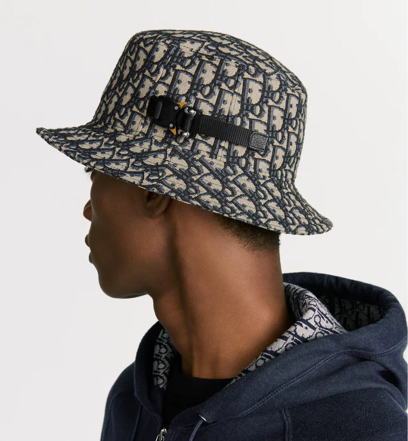 Dior - Bob Dior Oblique Bleu Marine / Beige