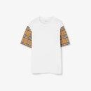 Burberry - T-shirt en coton à manches Check