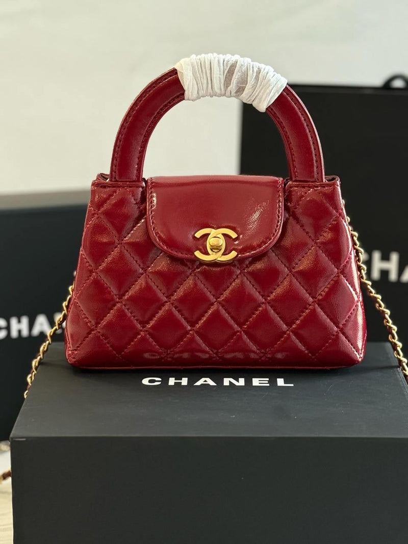 Chanel - Sac à bandoulière 19cm Rose Clair/Noir/Blanc