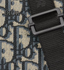 Pochette zippée à bandoulière Noir et Beige