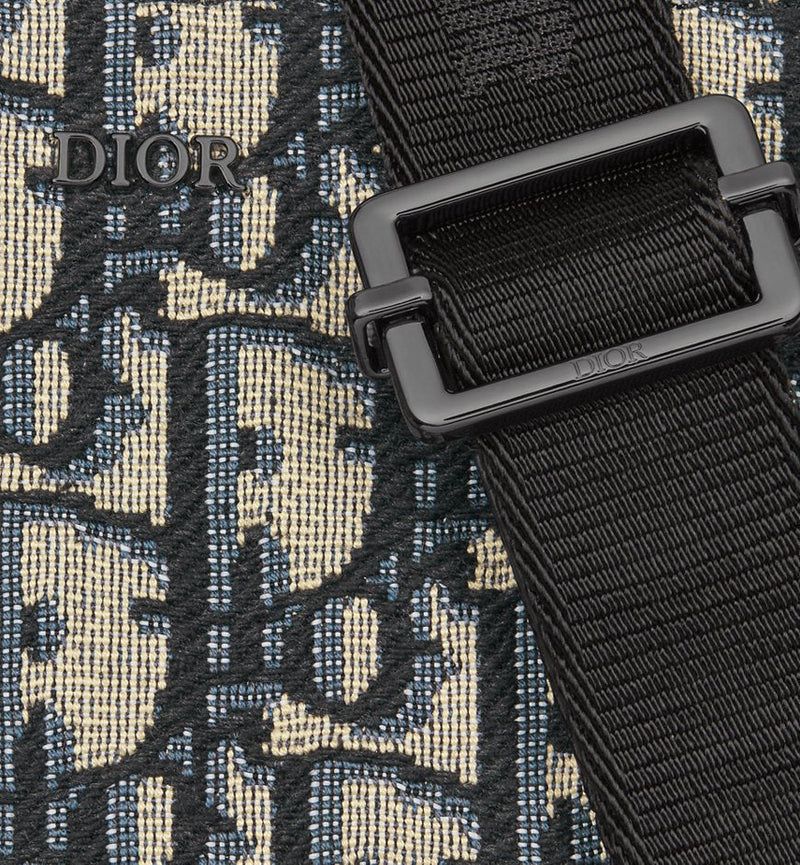 Pochette zippée à bandoulière Noir et Beige