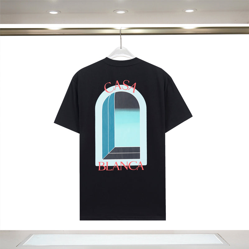 Casablanca - T-shirt Casa L’Arche Nuance de Bleu Noir