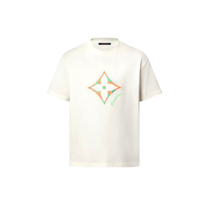Louis Vuitton - Tee-shirt à imprimé fleur de Monogram 3D dégradé