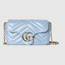 Gucci - Mini Sac à épaule GG Marmont Bleu Clair