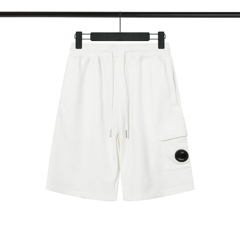 C.P Company - Shorts en coton avec poche latérale - Blanc