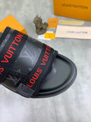Louis Vuitton - Sandale LV avec bande en toile Noir