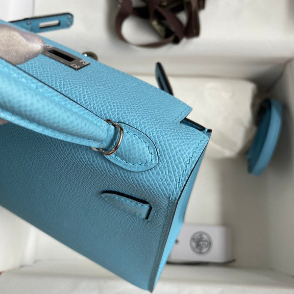 Hermes - Birkin 19 cm Bleu azur