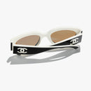 Chanel - Lunettes de soleil de Chat Noir & Blanc