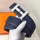 Hermès - Ceinture Réversible Bleu Marine / Noir