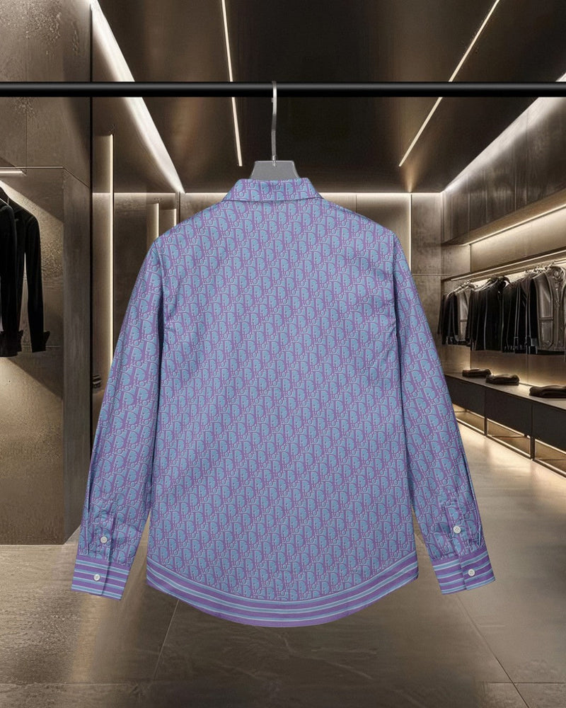 Dior - Chemise à Manches Longues avec Motif Lilas