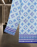 Louis Vuitton - Chemise manches longues motif intégral LV coloré Nuance de Bleu