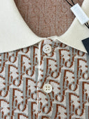 Dior - Polo Dior Motif Iconic Beige/Blanc