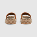 Gucci - Sandales GG Compensées Beige Marron Foncée