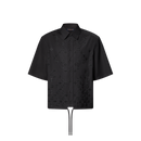 Louis Vuitton - Chemise à manches courtes brodée de fleurs monogrammes Noir
