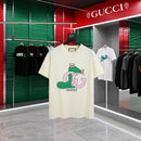 Gucci - T-shirt avec un design reptilien et logo Gucci - Crème