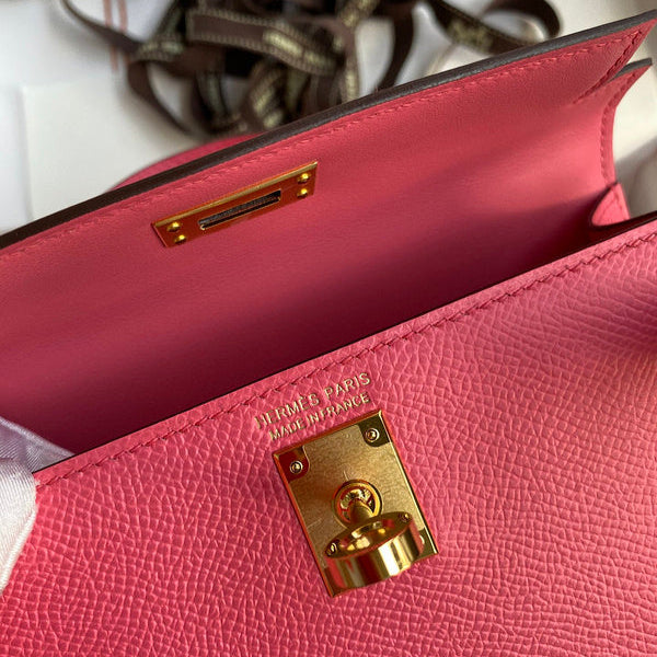 Birkin Rose écarlate 19 cm Rose framboise