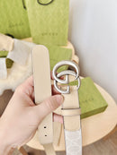Gucci - Ceinture GG Argenté Blanc F