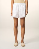Ami - Short en coton Blanc