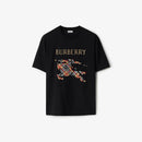 Burberry - T-shirt en coton EKD à broderie croisée Noir