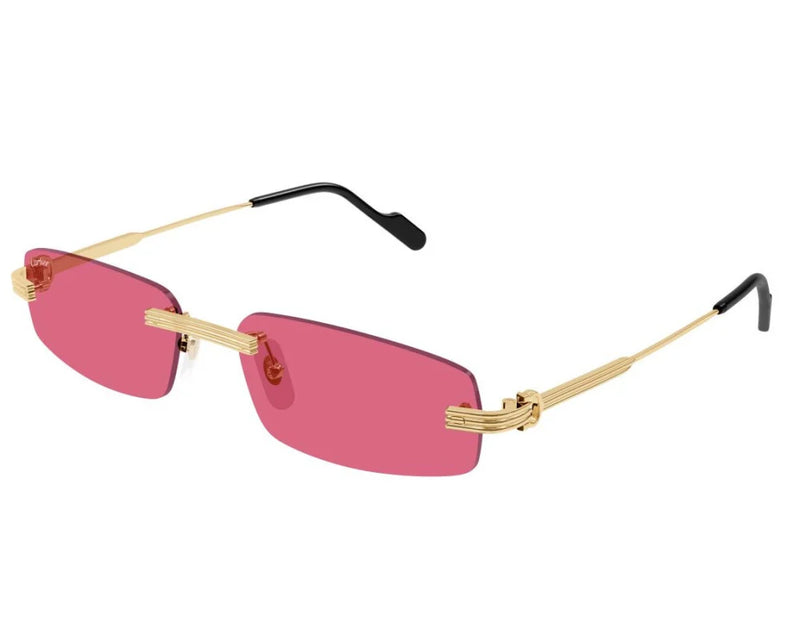 Cartier - Lunettes solaires Cartier Première Monture Or Verres Rose