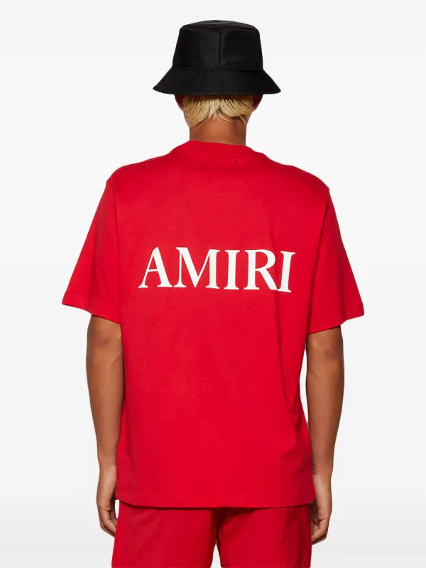 Amiri - T-shirt en coton à logo imprimé Rouge