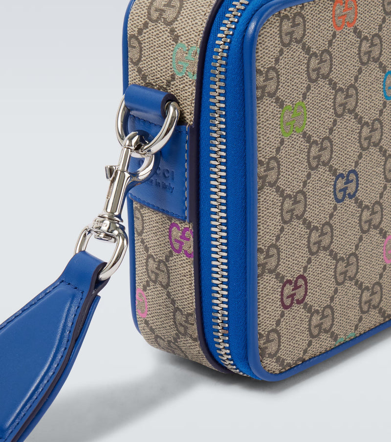 Gucci - Sac en toile GG et cuir Beige Bleu