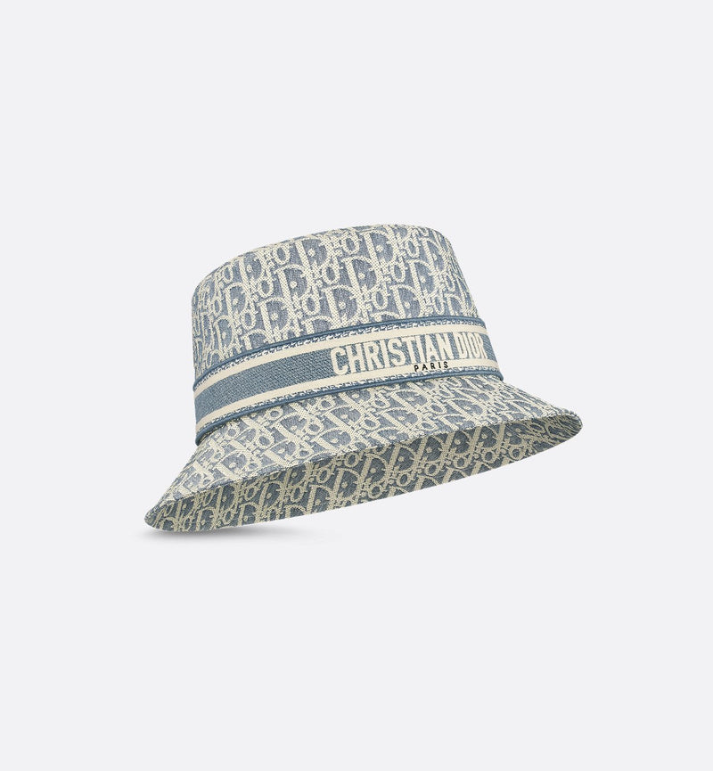 Dior - Bob D-Bobby Dior Oblique à petit bord Bleu Chambray