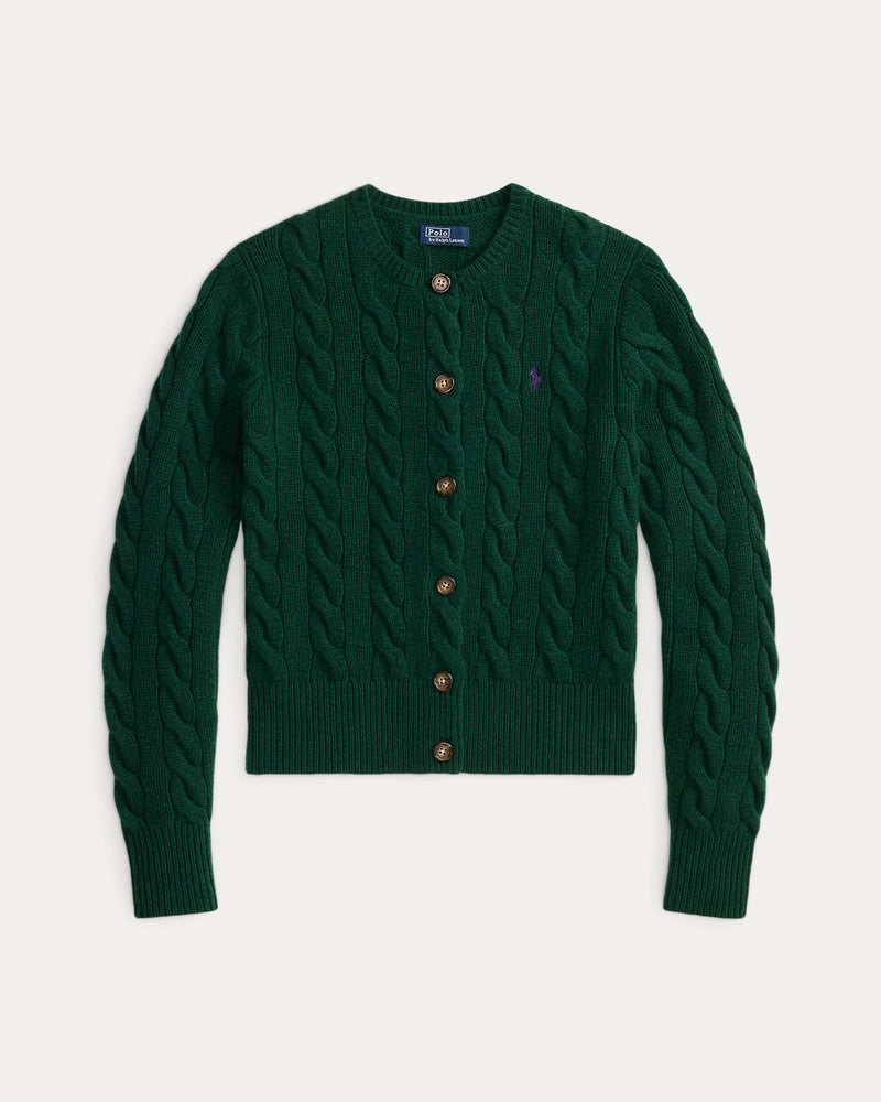 Ralph Lauren - Cardigan torsadé en laine et cachemire Castleton Green