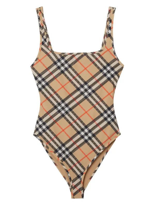 Burberry - Maillot de bain à carreaux Beige