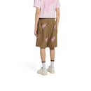 GUCCI - Short en toile en mélange de lin avec broderie