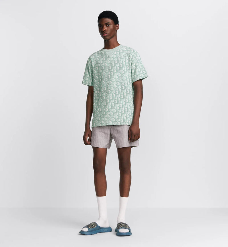 Dior - Short de bain Dior Oblique Toile technique Perle