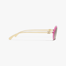 Chanel - Lunettes de soleil ovales Rose & Or