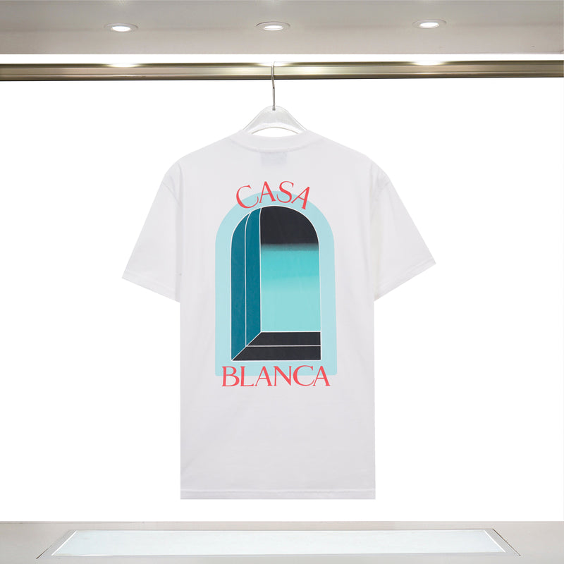 Casablanca - T-shirt Casa L’Arche Nuance de Bleu Blanc
