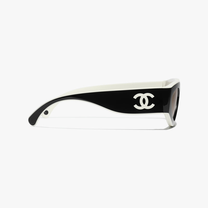 Chanel - Lunettes de soleil de Chat Noir & Blanc