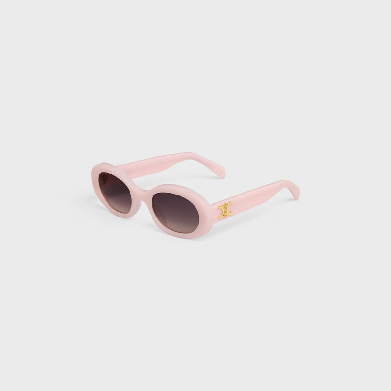 Celine - Lunettes De Soleil Triomphe 01 en Acétate Milky Pastel Rose