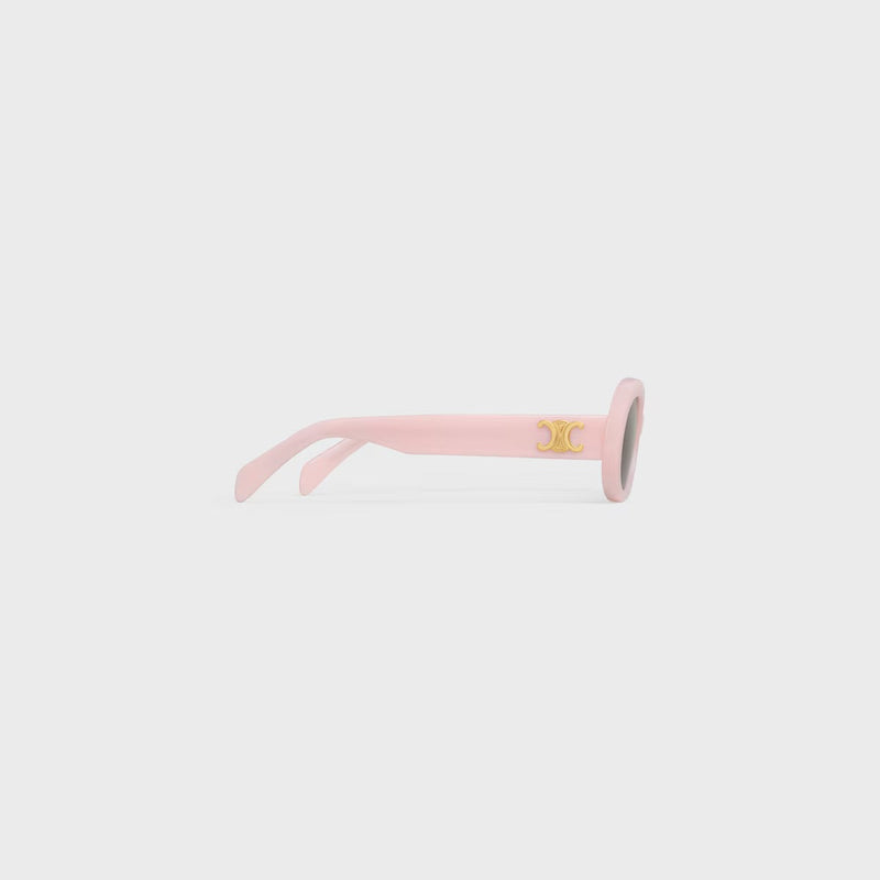 Celine - Lunettes De Soleil Triomphe 01 en Acétate Milky Pastel Rose