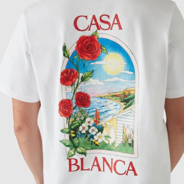 Casablanca - T-shirt La Days Blanc