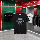 Gucci - T-shirt avec un design de papillon et logo Gucci - Noir