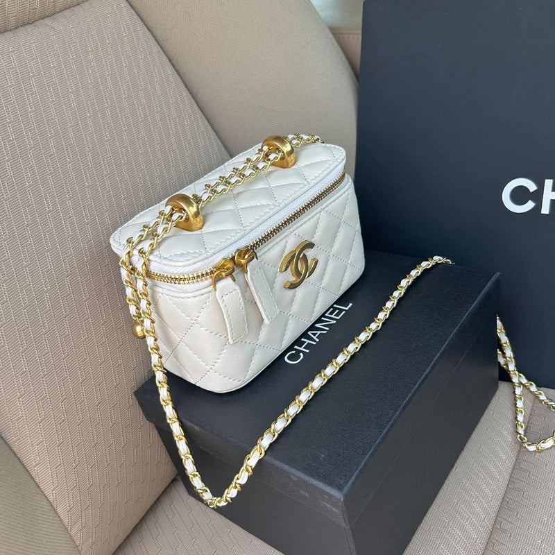 Chanel - Sac à bandoulière Blanc/Noir/Rose