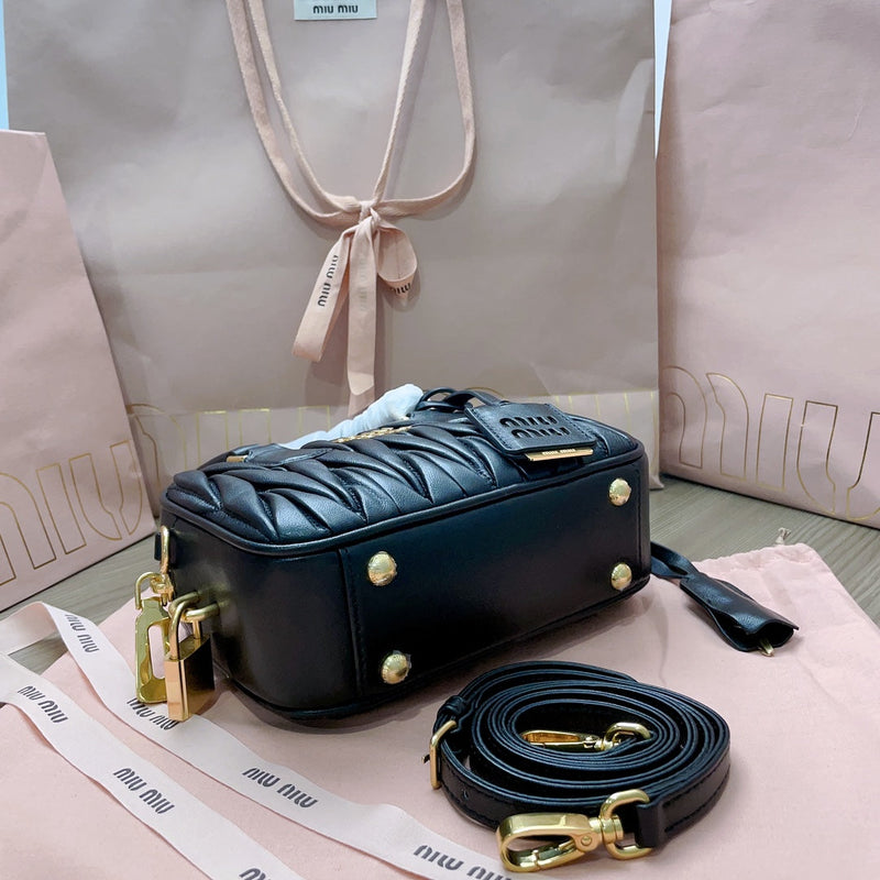 Miumiu - Arcadie matelassé nappa leather bag Noir