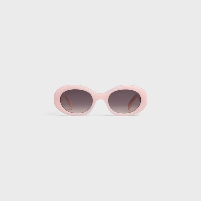 Celine - Lunettes De Soleil Triomphe 01 en Acétate Milky Pastel Rose