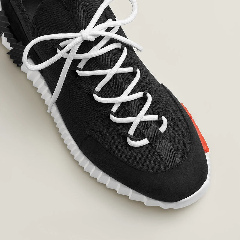 Hermès - Sneakers slip-on Lift Noir/Orange