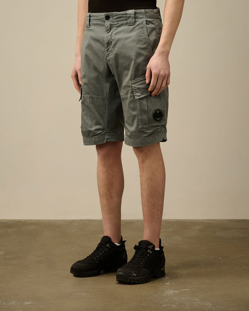 C.P Company - Short Cargo stretch sateen Stormy Weather Bleu