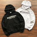 Burberry - Sweat à capuche logo Burberry Noir / Blanc