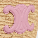 Céline - Classic Panier petit modèle Souple Raphia et veau Pink
