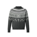 Louis Vuitton - Pull ornementé en laine et cachemire Gris Blanc