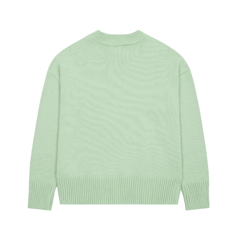Ami Paris - Pull Ami Paris Vert Cœur Blanc