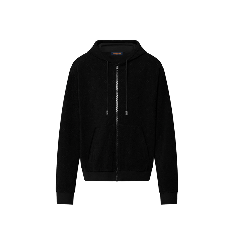 Louis Vuitton - Veste à capuche Monogram en French Terry Noir