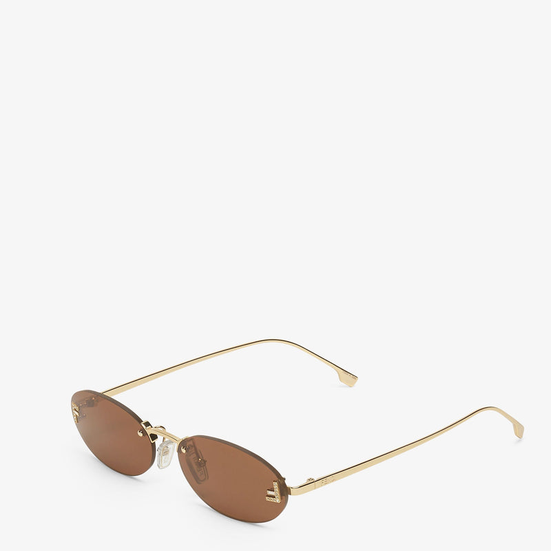 Fendi - Lunettes De Soleil Fendi First Crystal Marron